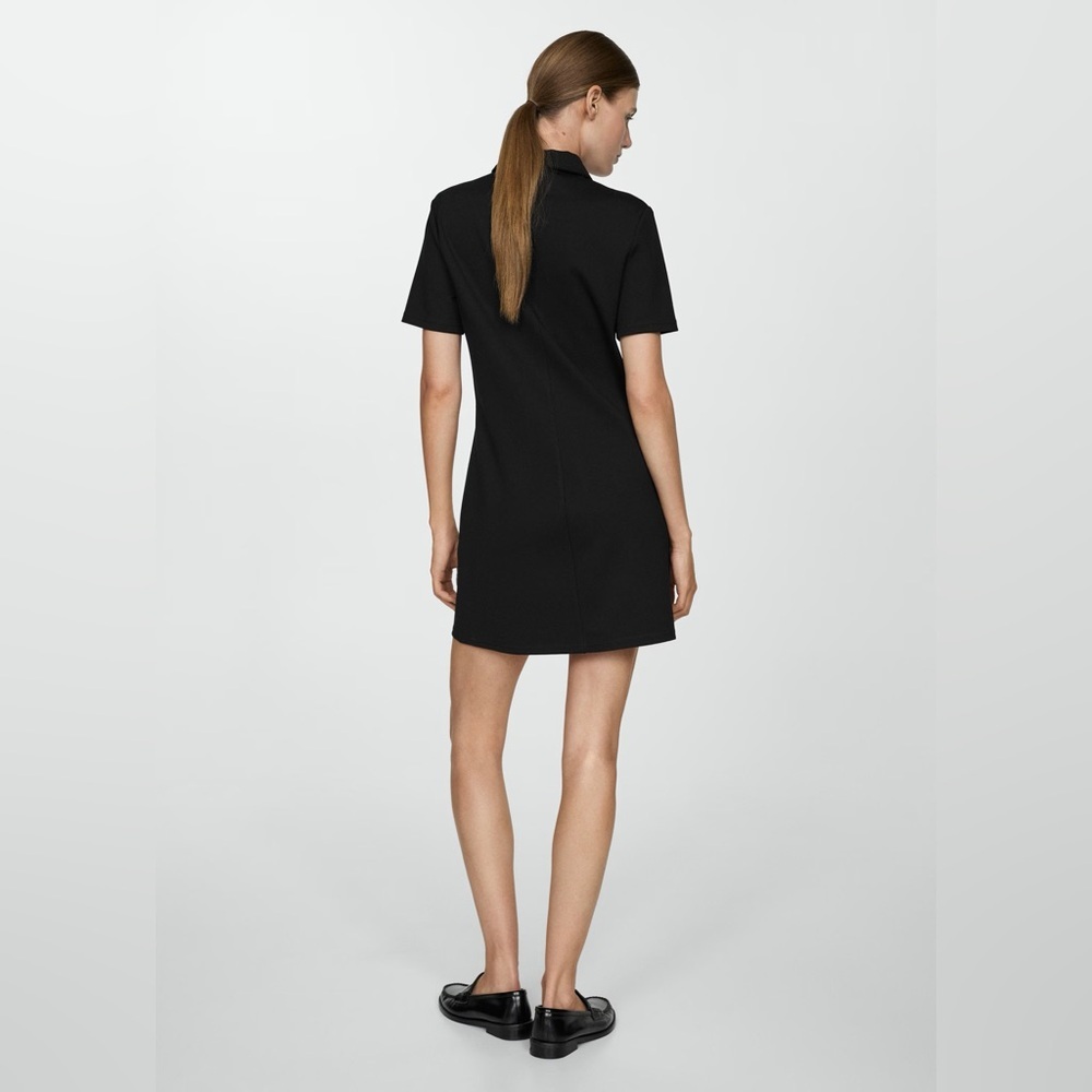 Mango Black polo neck dress with pockets NWT - Picture 4 of 4